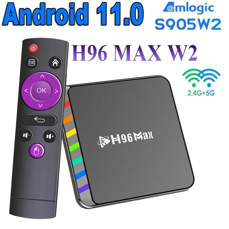 ȵ̵ Ʈ TV ڽ, ȵ̵ 11.0, Amlogic S905W2, 4GB, 32GB, 64GB, Wifi6, 2.4G  5G BT, 4K HDR10 + ̵ ÷̾  ڽ, H96 Ma